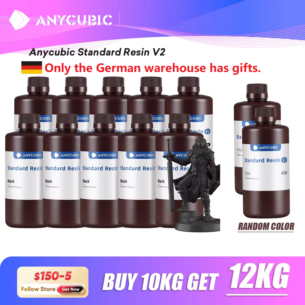 ANYCUBIC 20KG/10KG 405nm 標準レジン V2 LCD 3Dプリンター用 速硬化型 3Dプリント材料 UVレジン Photon Mono 7 Pro用