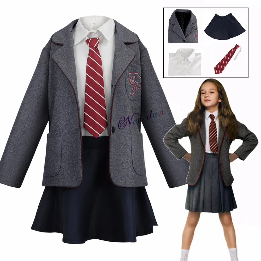 映画マチルダコスプレ衣装制服コートスカートネクタイロアルド・ダールズマチルダミュージカル衣装スーツ子供のための女の子女性