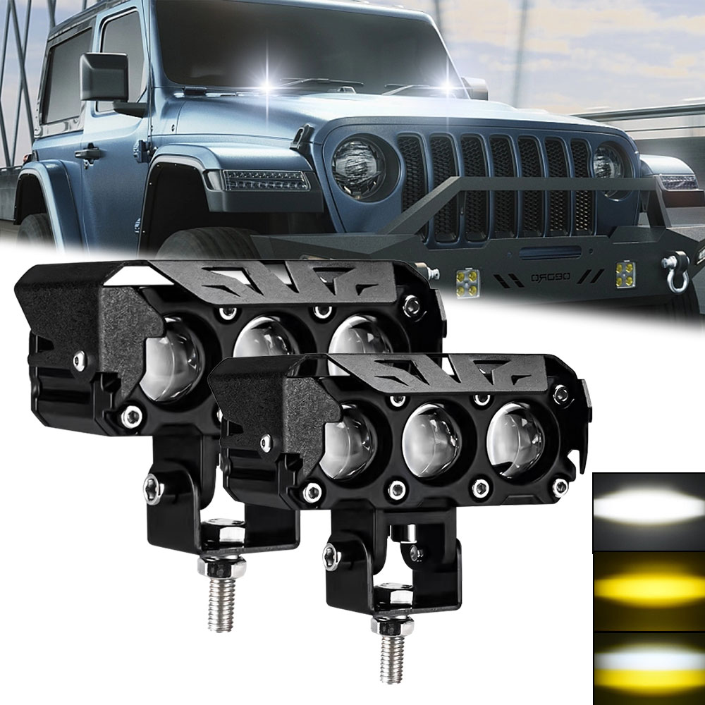 3 インチ Led プロジェクターオートバイ LED バー Led ヘッドライト 12V 24V レンズ灯台オフロード 4X4 ATV トラック SUV UTV Accesspries