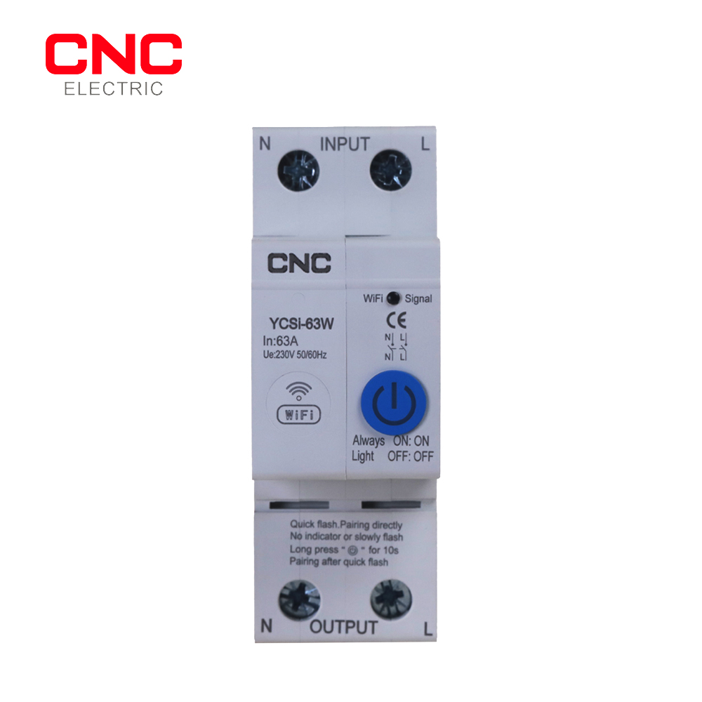 CNC 2P 63A WIFI スマートスイッチエネルギーメーター Kwh 計量監視タイマーリレー MCB TUYA Smartlife 電圧電流保護