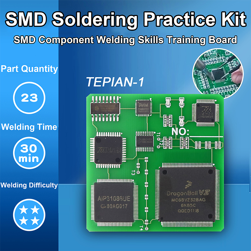 はんだ付けの実践 SMD 回路基板 LED エレクトロニクス SMT コンポーネント DIY PCB キット プロジェクト ツール 基本的なはんだ付けキット