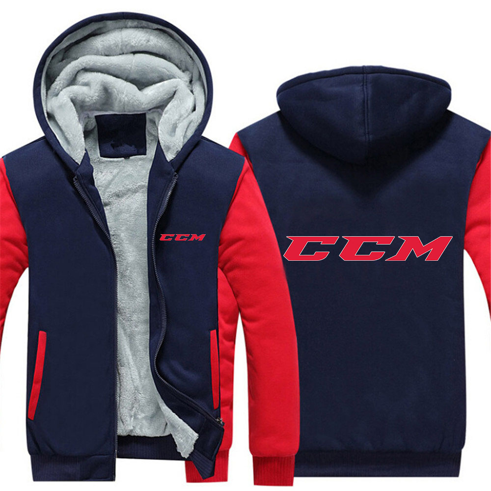 CCM メンズ冬パーカー肥厚暖かいコート 2023 新しいメンズカジュアルコートファッションジッパー無地フリース長袖ジャケットトップ