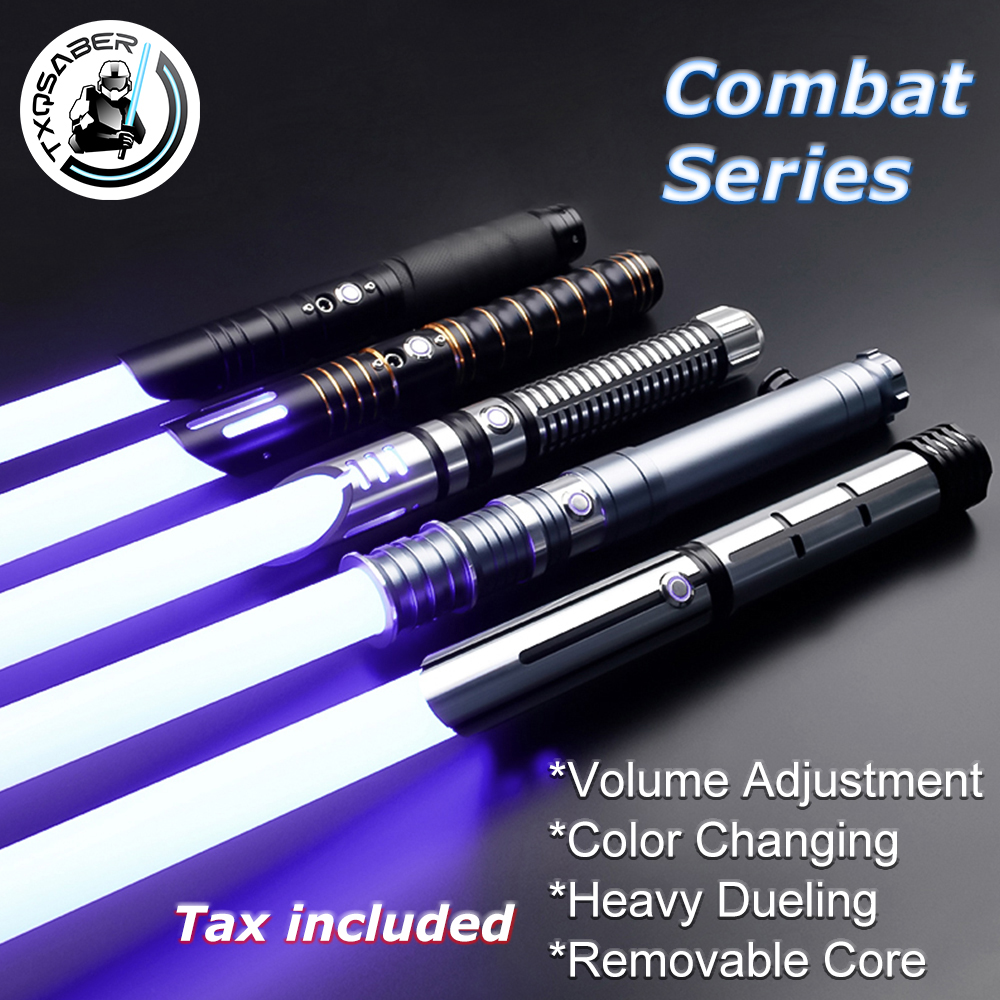 TXQSABER ライトセーバー重決闘 RGB 変色金属柄スムーズスイングブラスター 5 月 4 日コスプレジェダイ光剣おもちゃ子供