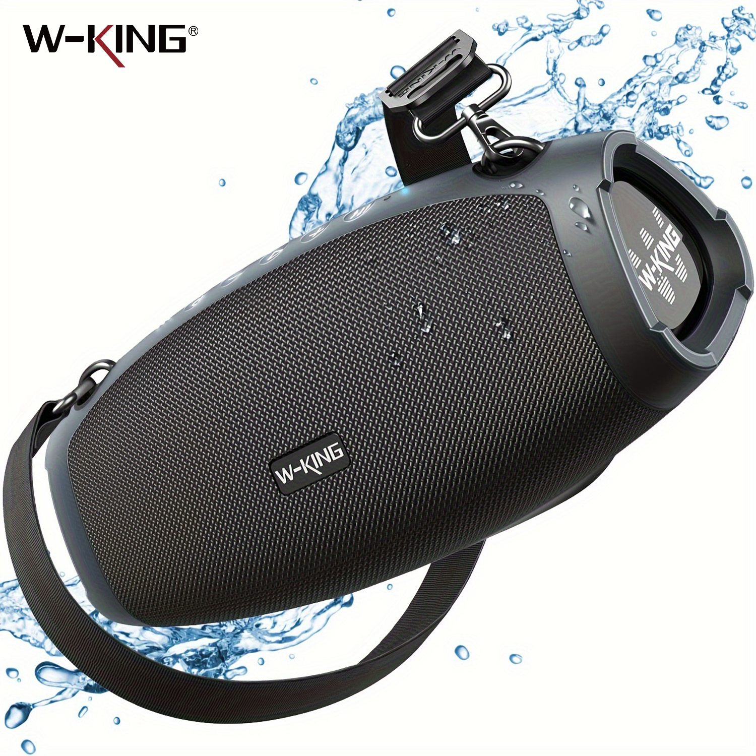 W-KING X10 Bluetoothスピーカー、最大120Wポータブル大音量スピーカーワイヤレスBluetoothラジカセ、70W IPX6防水アウトドアパーティー大型ビッグスピーカー、トリプルパッシブラジエーター/サブウーファー* 2-重低音/42H/TF/AUX