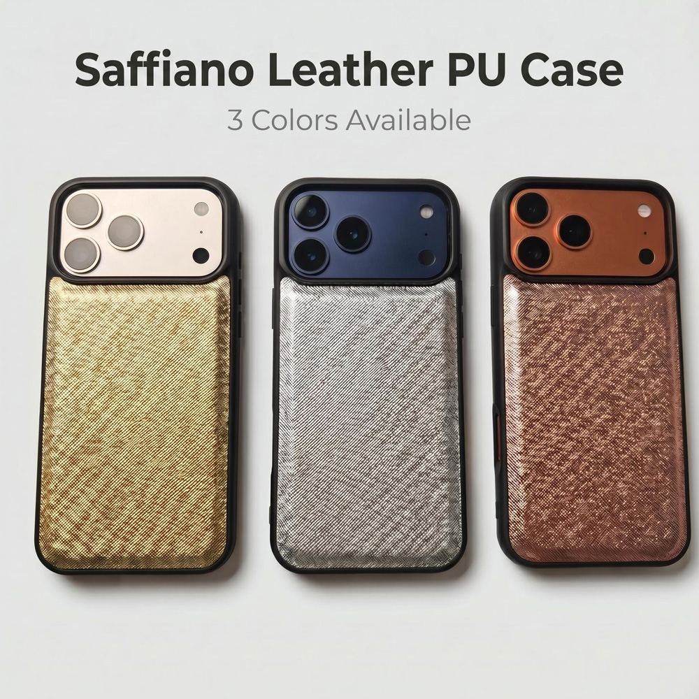 高級ファッションプレミアムサフィアーノ PU レザー電話ケースカラフルな日常使用耐衝撃 iPhone 18 17 16 15 14 13 プロマックス