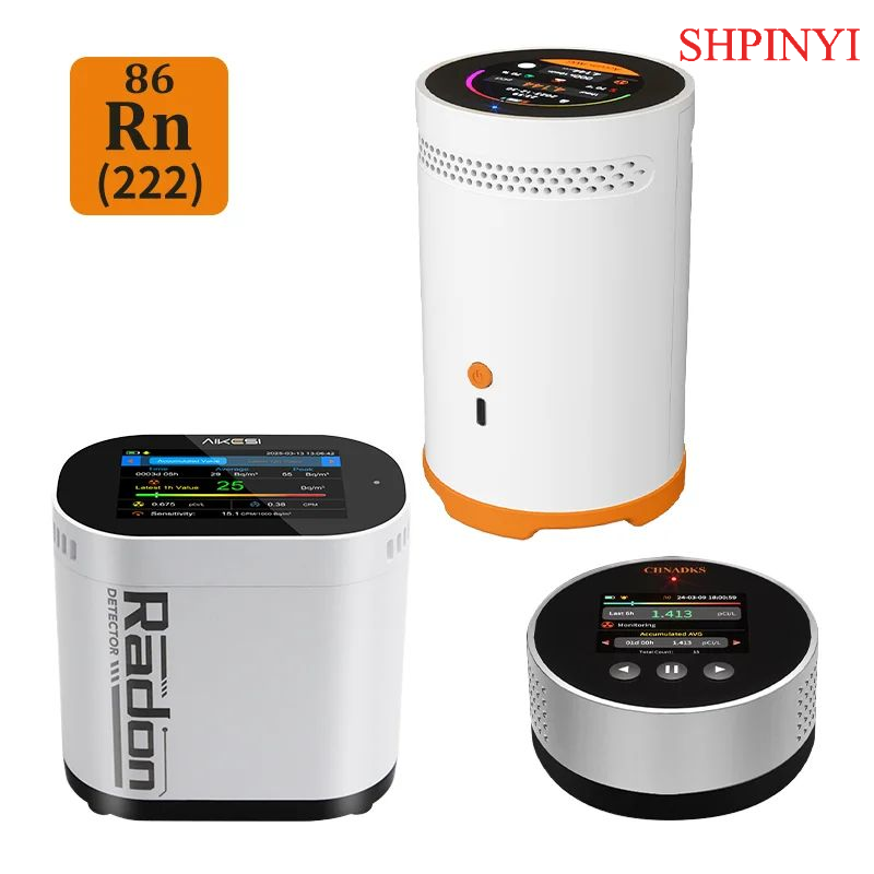 Radon Detector With Touch Screen Pulsed Alarm Sensor  Air Quality Monitor Gas Detectors Smart Ionization Chamber Semiconductor