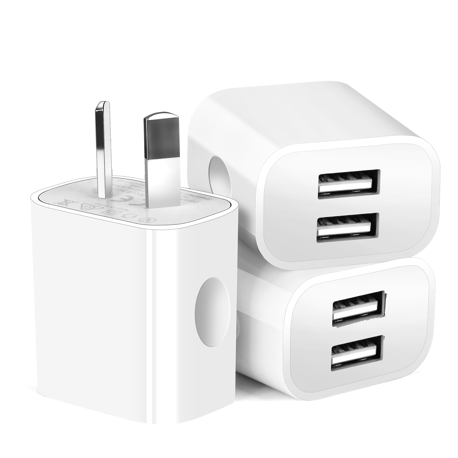 1/5 個ユニバーサルトラベル 5V 2A デュアルポート USB 壁ホーム充電器電源アダプタ AU 電話充電ヘッドオーストラリア標準プラグ