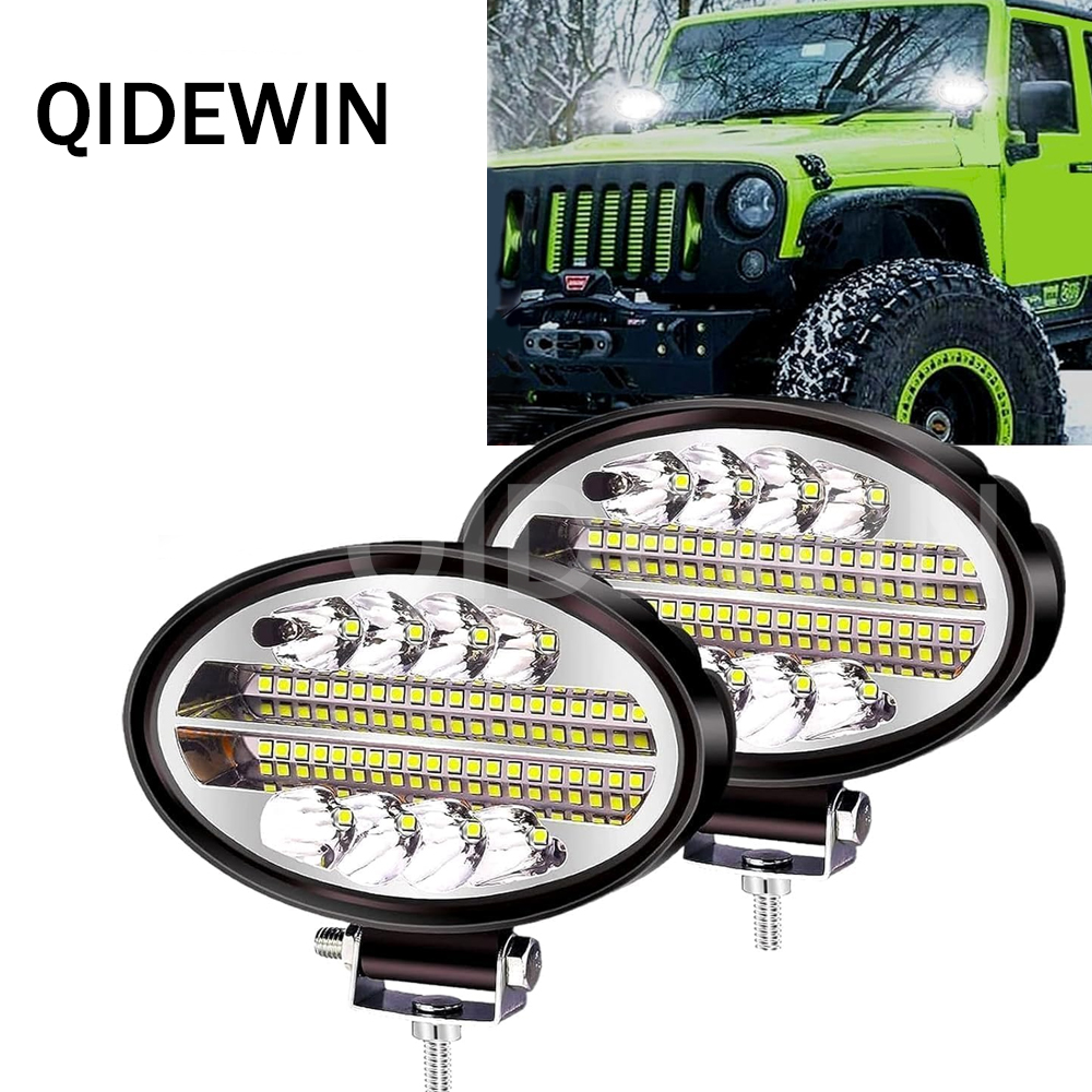 LED トラクターオーバルワークライト 5 インチ車ランプ 12V 24V オフロードキャブヘッドライト鉱山クレーンダンプトラックフォークリフト ATV スポットライト