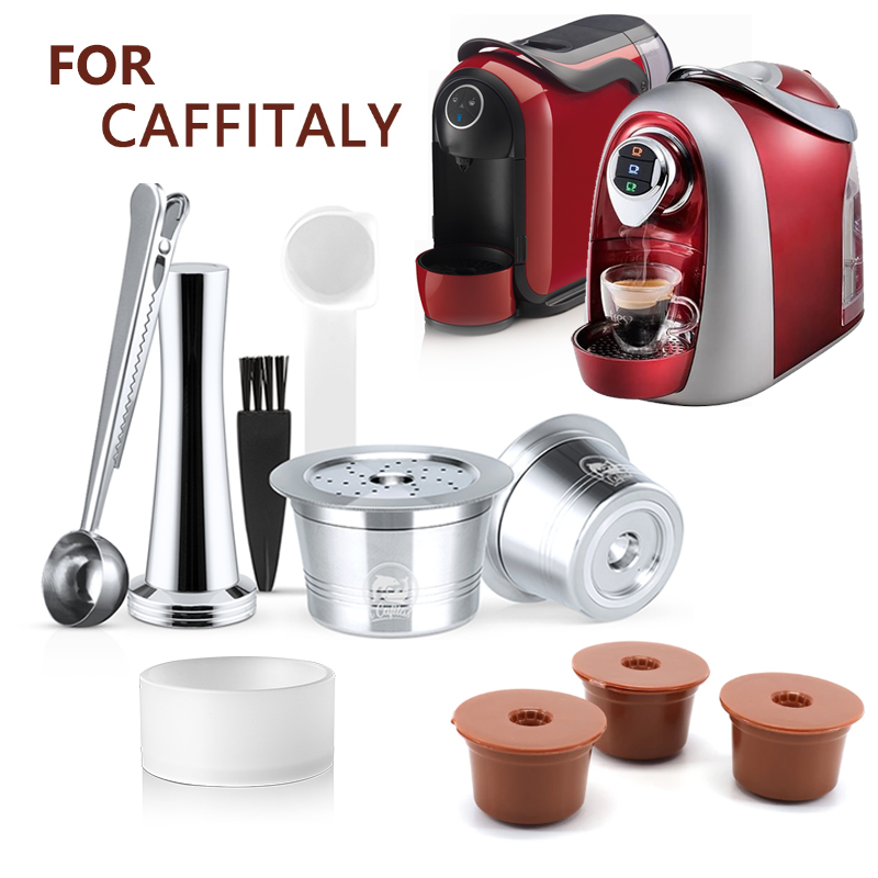 再利用可能なコーヒーフィルターカプセル Caffitaly S21 マシン用詰め替えプラスチックステンレス鋼コーヒーポッド 3 Corações Cafeteira に適合