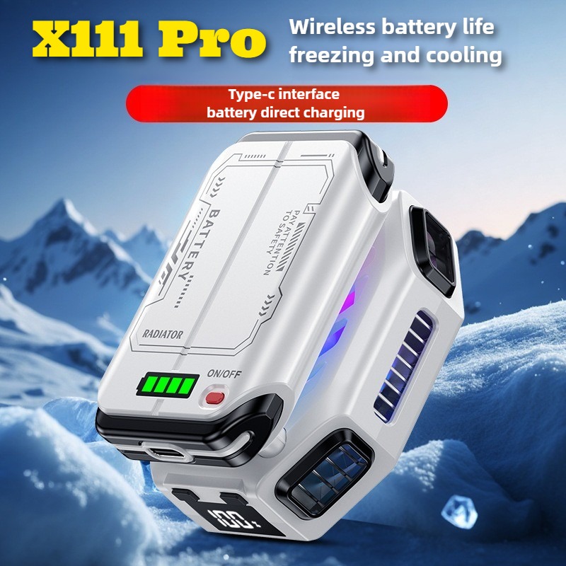 X111 Pro 携帯電話磁気半導体 Coolng ラジエーター 7 スピードコントロール内蔵 1800mah バッテリーユニバーサル PUBG ゲームクーラー