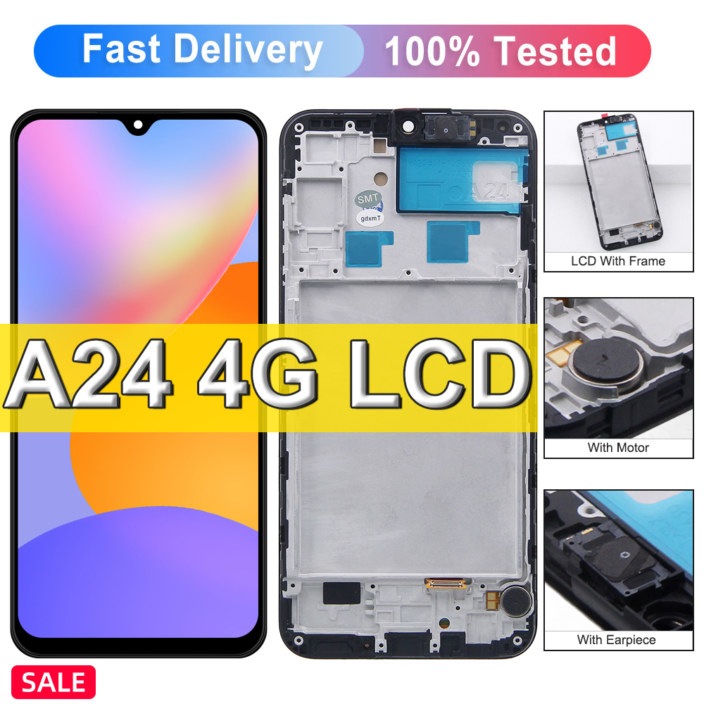 TFT A24 スクリーンサムスンギャラクシー A24 4 グラム lcd ディスプレイ SM-A245F タッチスクリーンの交換サムスン A24 ディスプレイ画面とフレーム