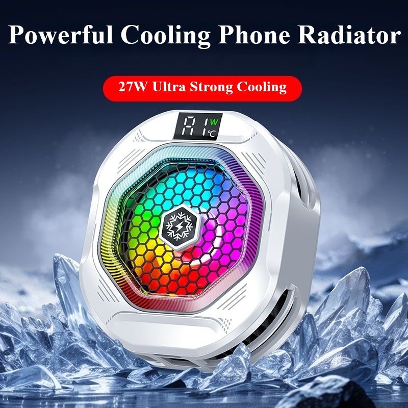 TH12 AI 24 ワット半導体電話クーラー磁気氷冷却強力な高速冷却クリップオンゲームクーラー温度制御