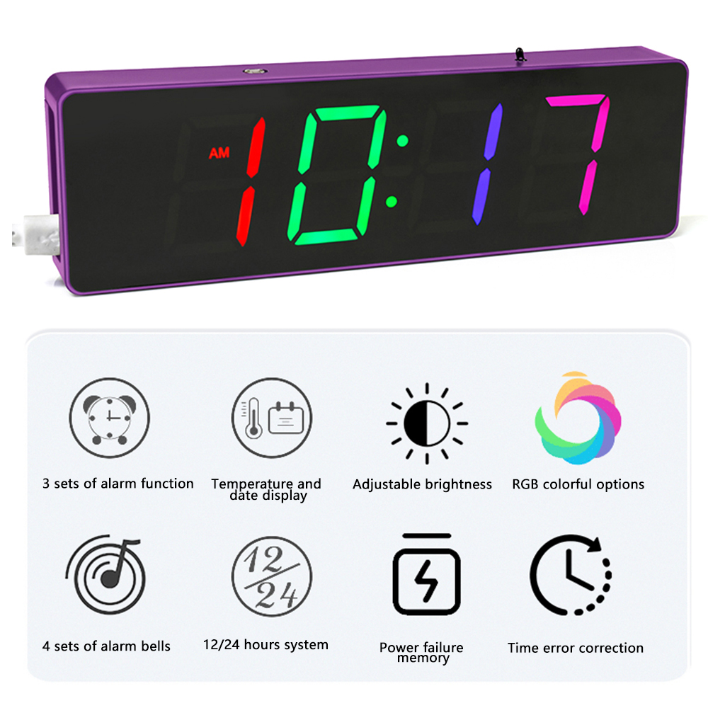 カラー RGB 時計 DIY キット LED 目覚まし時計ミニ装飾電子デジタルアラーム表示温度日付週スヌーズ機能