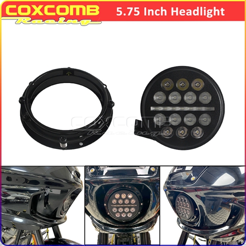5.75 インチヘッドライトオートバイ LED ヘッドライトプロジェクターハーレー M8 ソフテイルローライダー ST FXLRST EI ディアブロ FXRST ハイ/ロービーム