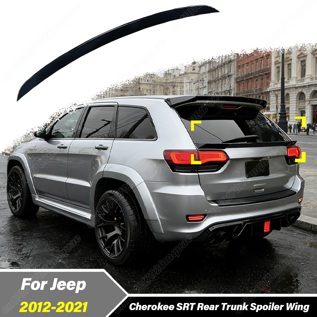 For Jeep SRT Grand Cherokee 2012 2013 2014 2015 2016 2017 2018 2019 2020 2021 Automobile Rear Roof/Middle Spoiler Wing Body Kit