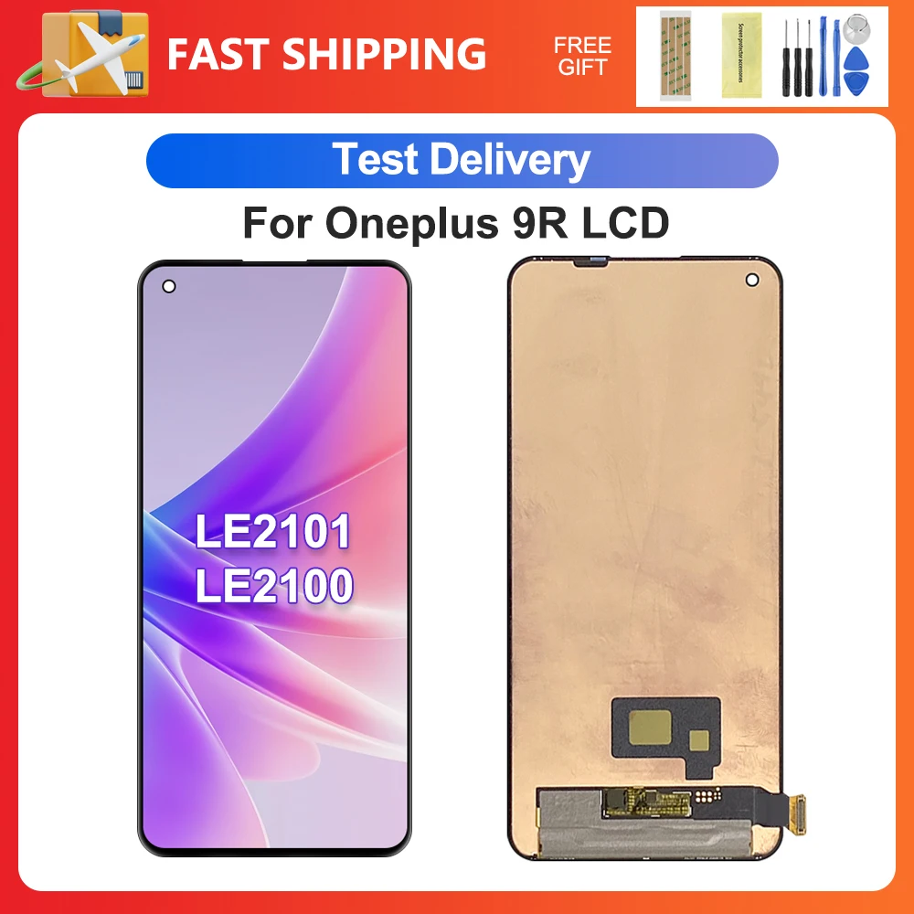 OnePlus 9R 6.55 ''OEM 1 9R LE2101 LE2100 Lcd ディスプレイタッチスクリーンデジタイザアセンブリの交換