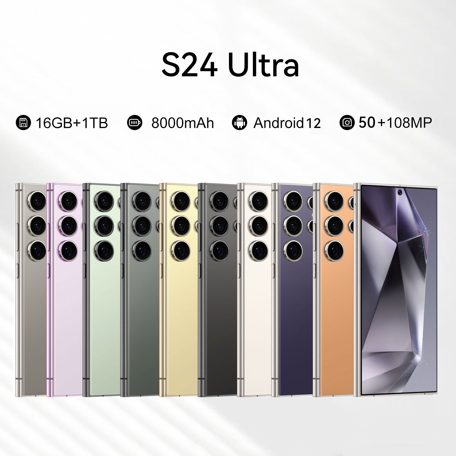 2025 新しい S24 ウルトラ 7.3 "HD 携帯電話グローバルバージョン 4 グラム 5 グラムオリジナルスマートフォンデュアル SIM アンドロイド 14 携帯電話 7800 mAh 携帯