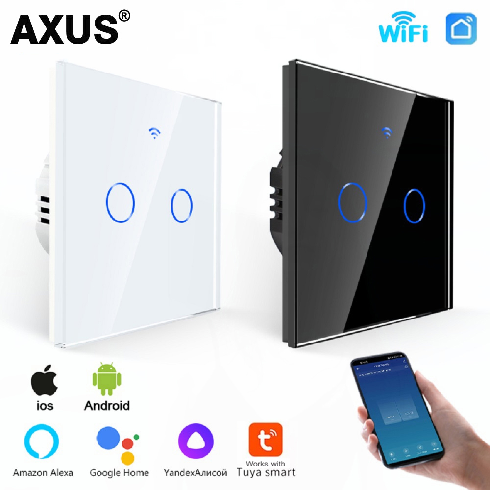EU スマートスイッチ 1/2/3 ギャング Tuya スマートライフ Wifi タッチライトスイッチ壁センサースイッチ Alexa Google ホーム 433RF で動作します