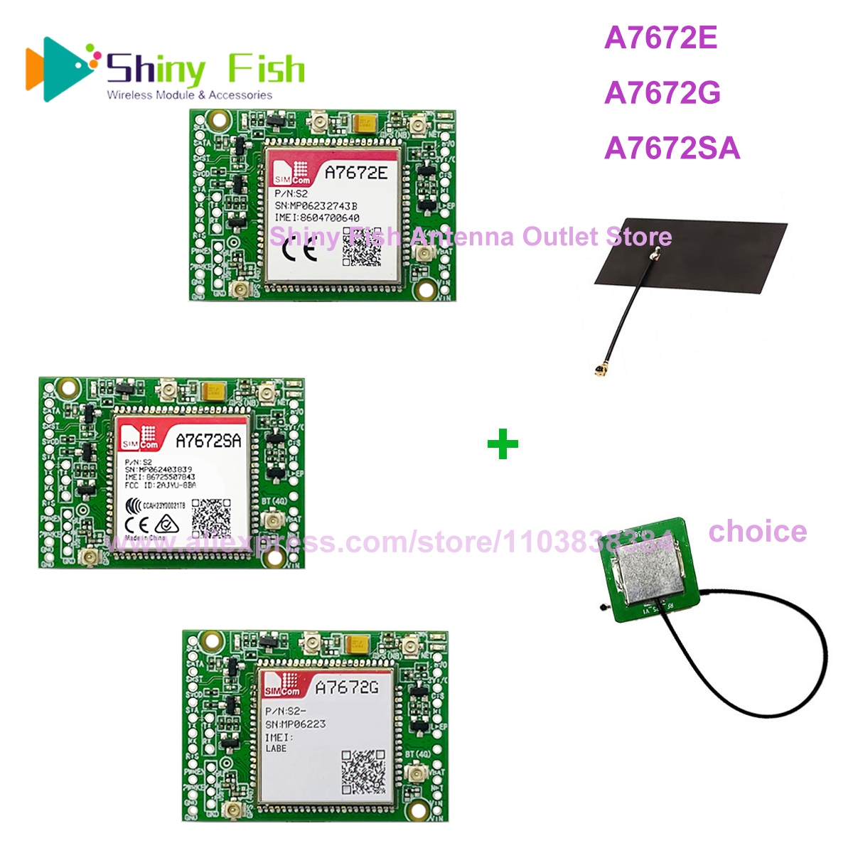 SIMCOM A7672E A7672SA A7672G LTE CAT1 4G 2G 音声コアボード FPC GPS アンテナ開発ボードキットデュアル行ピン