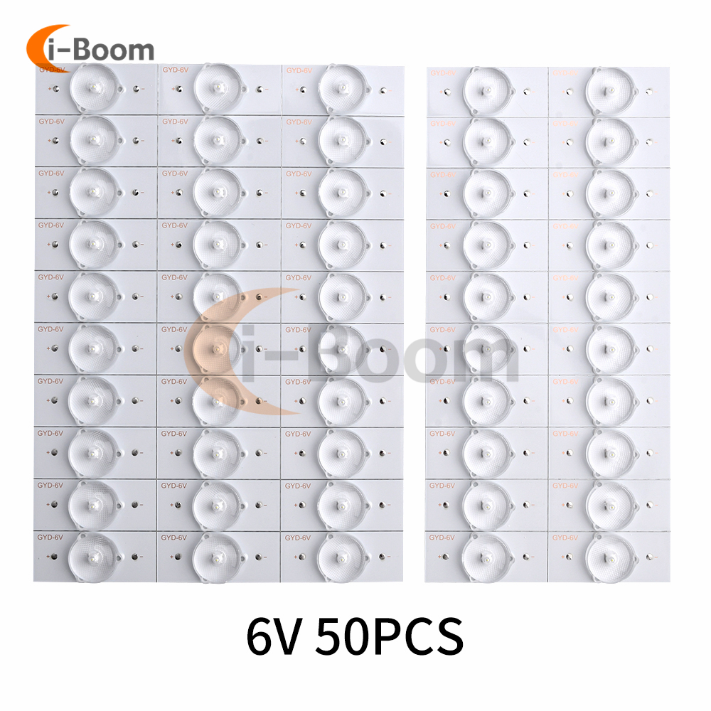 3V 6V LED SMD ランプビーズ発光ダイオード、光学レンズフィルター付き 32-65 インチ液晶テレビバックライトストリップ修理用