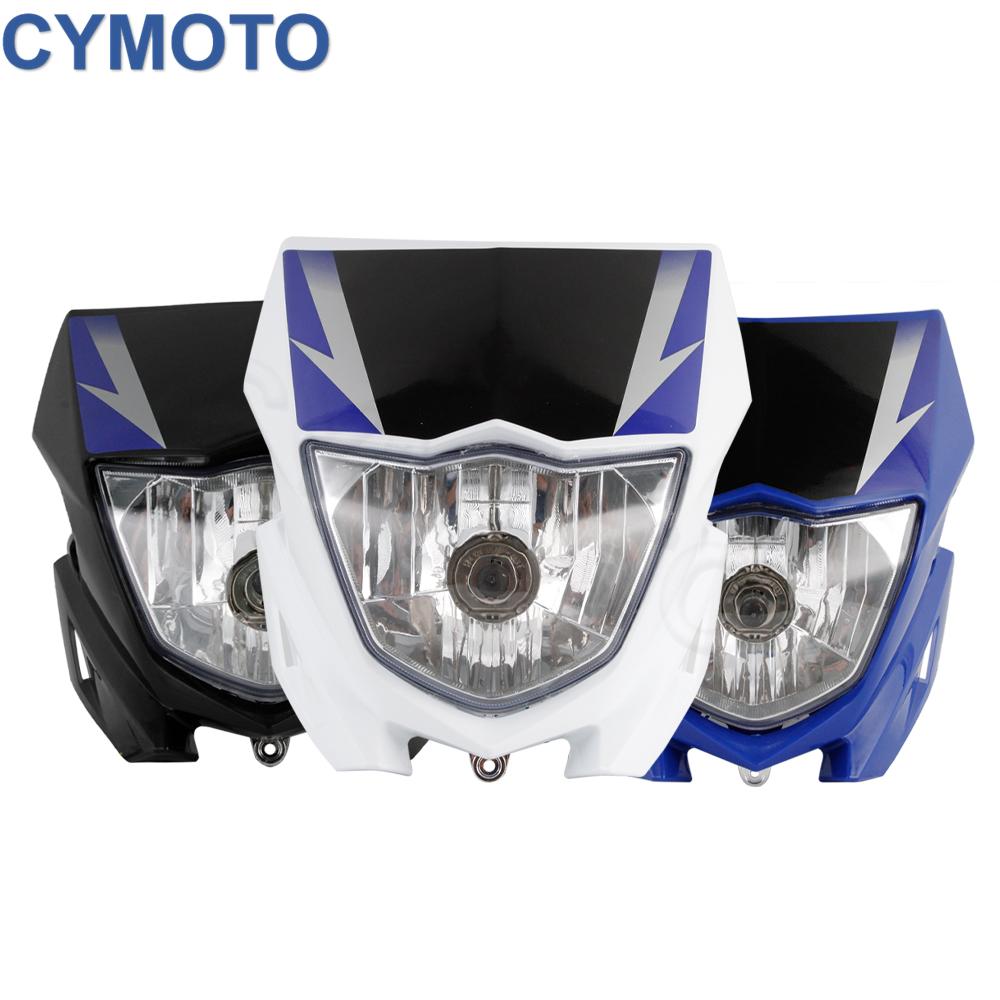 オートバイのヘッドライトアセンブリヤマハ XTZ125 フェアリングダートバイクヘッドランプモトクロスエンデューロヘッドランプアクセサリー