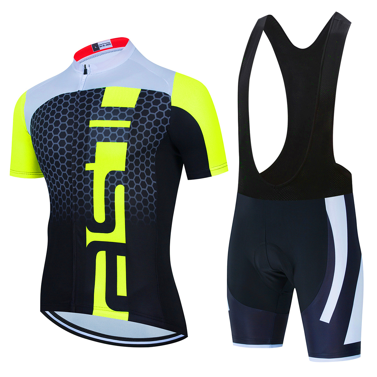 サイクリングジャージセット夏 Ropa Ciclismo メンズ自転車サイクリング服黄色と黒のマウンテンバイクジャージスポーツウェアスーツ