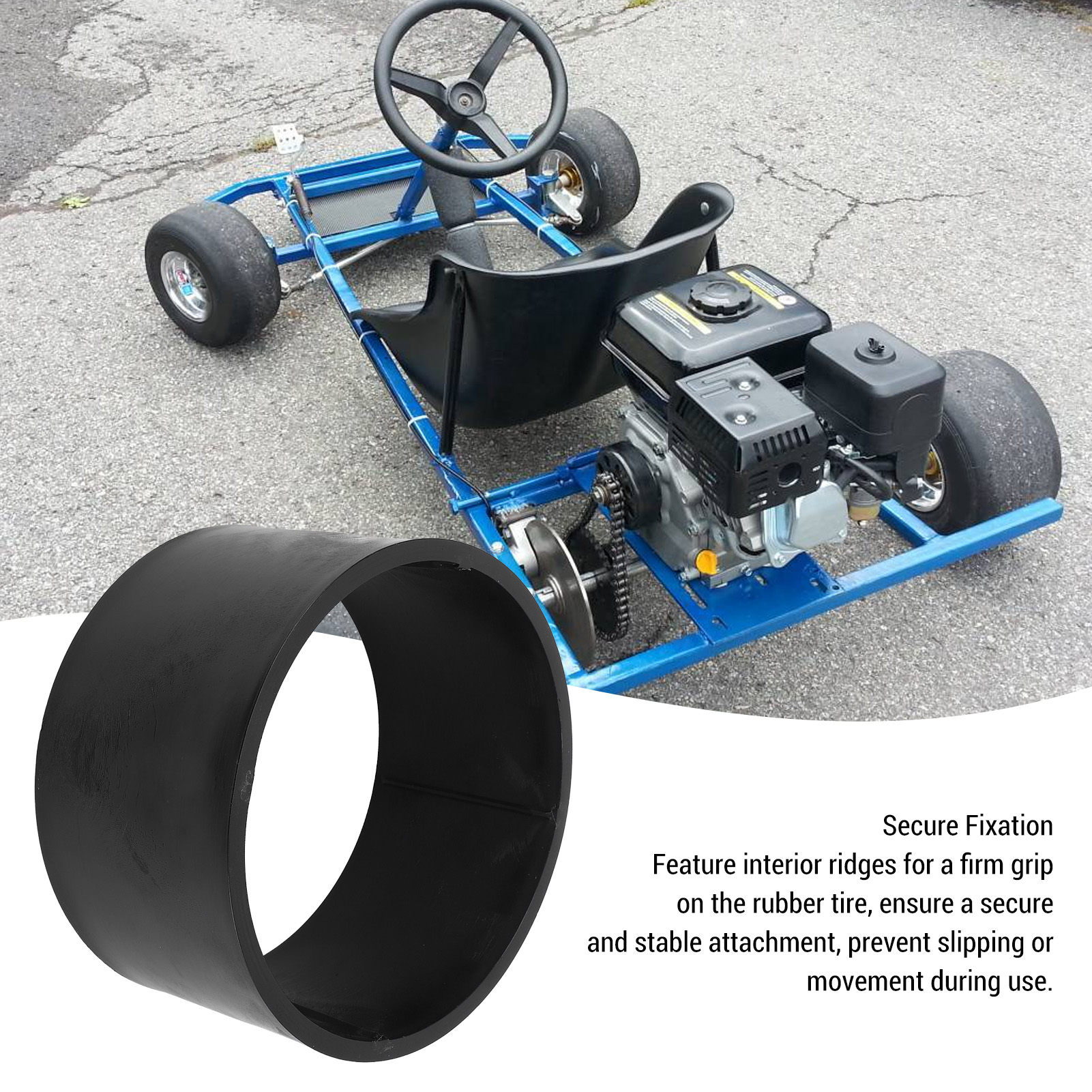 ゴーカート ドリフト タイヤ スリーブ トラクション低減 11x7.10-5 スムーズな乗り心地ゴーカート PVC タイヤ スリーブ 厚さ 12 ミリメートル ドリフト スクーター用