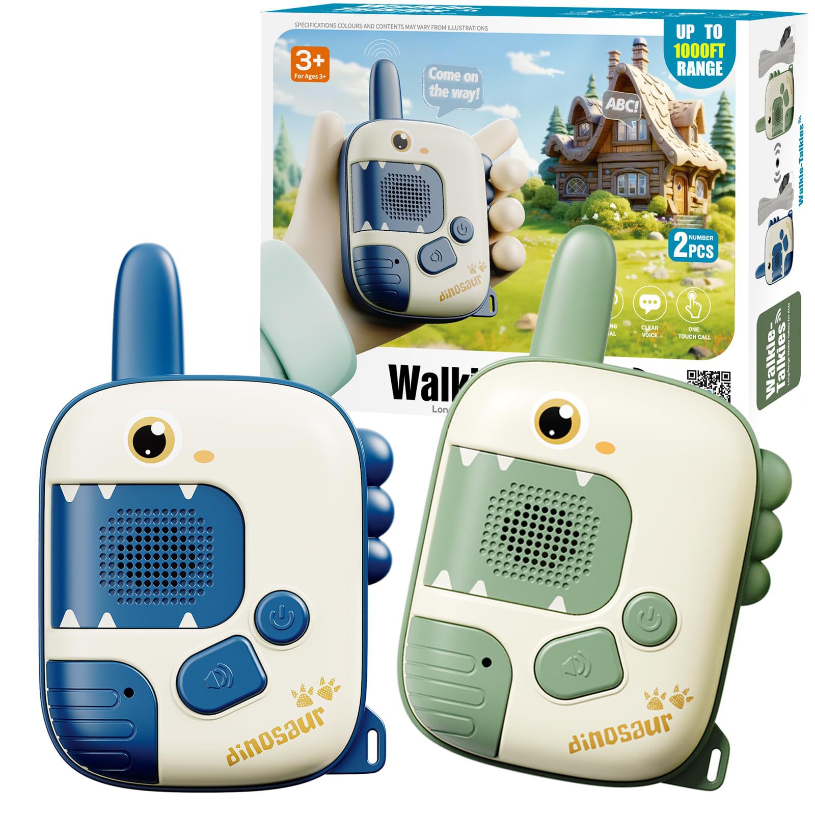 ピンクのユニコーントランシーバーおもちゃ、ストラップ付き、屋外キャンプゲーム用