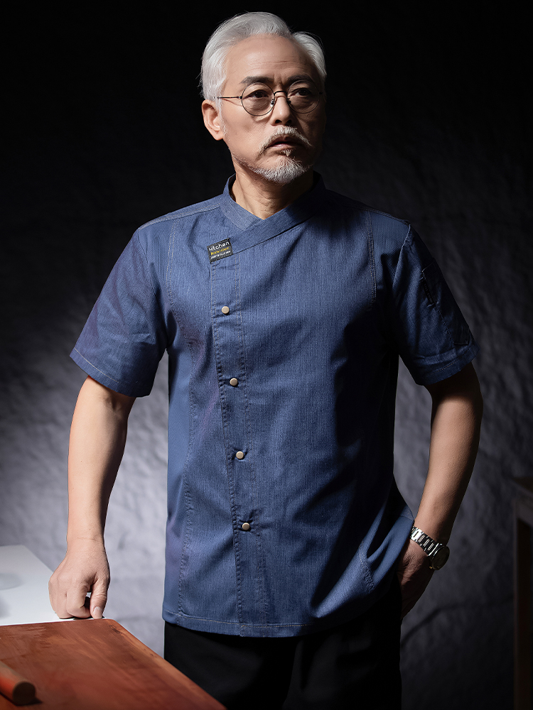 フードサービス パン屋作業服 レストラン キッチン ワークシャツ メンズ レディース 夏用 クックジャケット ケータリング クッキング シェフ衣装
