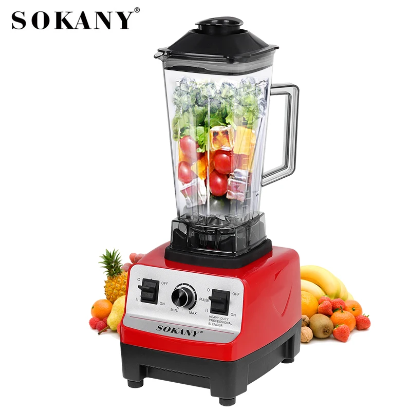 SOKANY 4500 ワットヘビーデューティ商用グレード自動ブレンダーミキサージューサーフルーツフードプロセッサーアイススムージー BPA フリー 2L ジャー