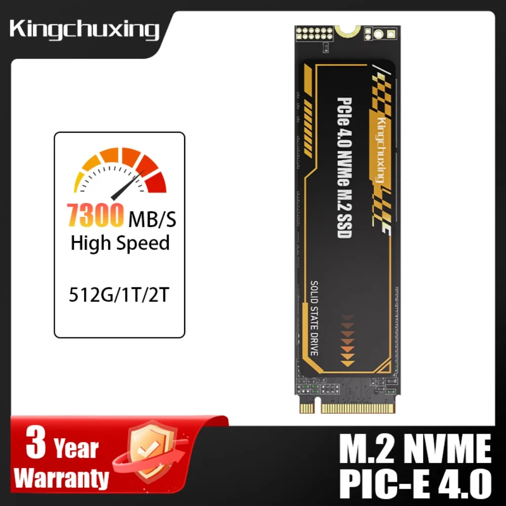 Kingchuxing PCIe4.0 M.2 NVMe SSD 7400MB/S 内蔵ソリッド ステート ドライブ Gen4 PS5 愛好家向けハイエンド コンピューティング ゲーム