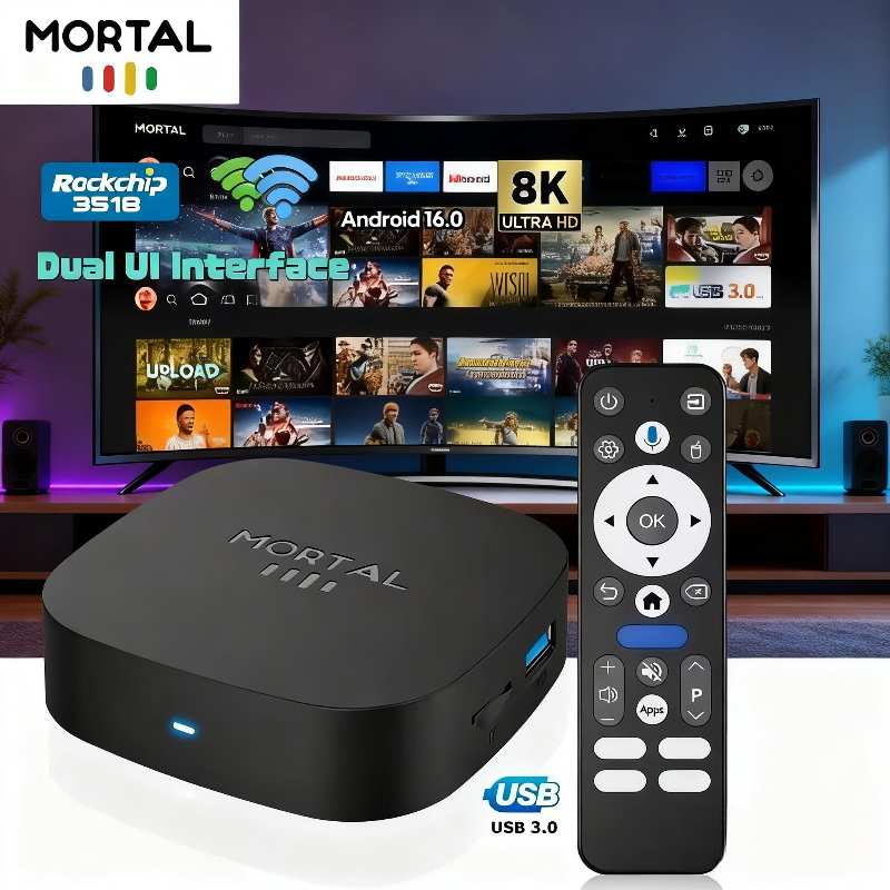アンドロイド 16 スマート TV ボックス 8 ギガバイト 128 ギガバイト Rockchip RK3518 WIFI6 BT 5.4 UI インターフェイス 8K HD メディアプレーヤー音声アシスタントセットトップボックス IPTV