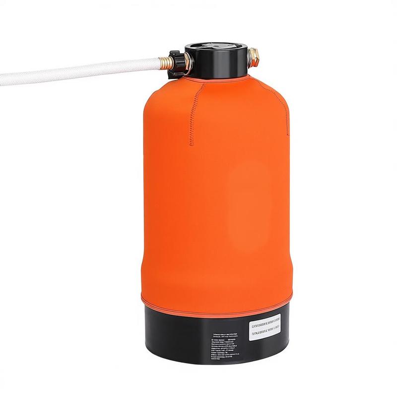 RV 軟水器、16,000 粒のポータブル軟水器、3/4 インチ真鍮フィッティングおよび 42 インチホース付き、RV 用硬水濾過システム、アタッチメント