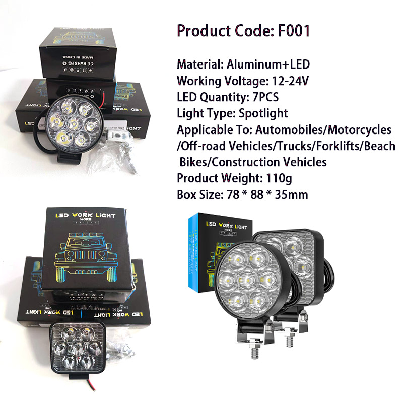 LED オフロードトラック運転 21 ワットドライビングランプオートバイジープスポットライト 6500 18K 屋外スポット Light12-24V ユニバーサルワークライトミニ