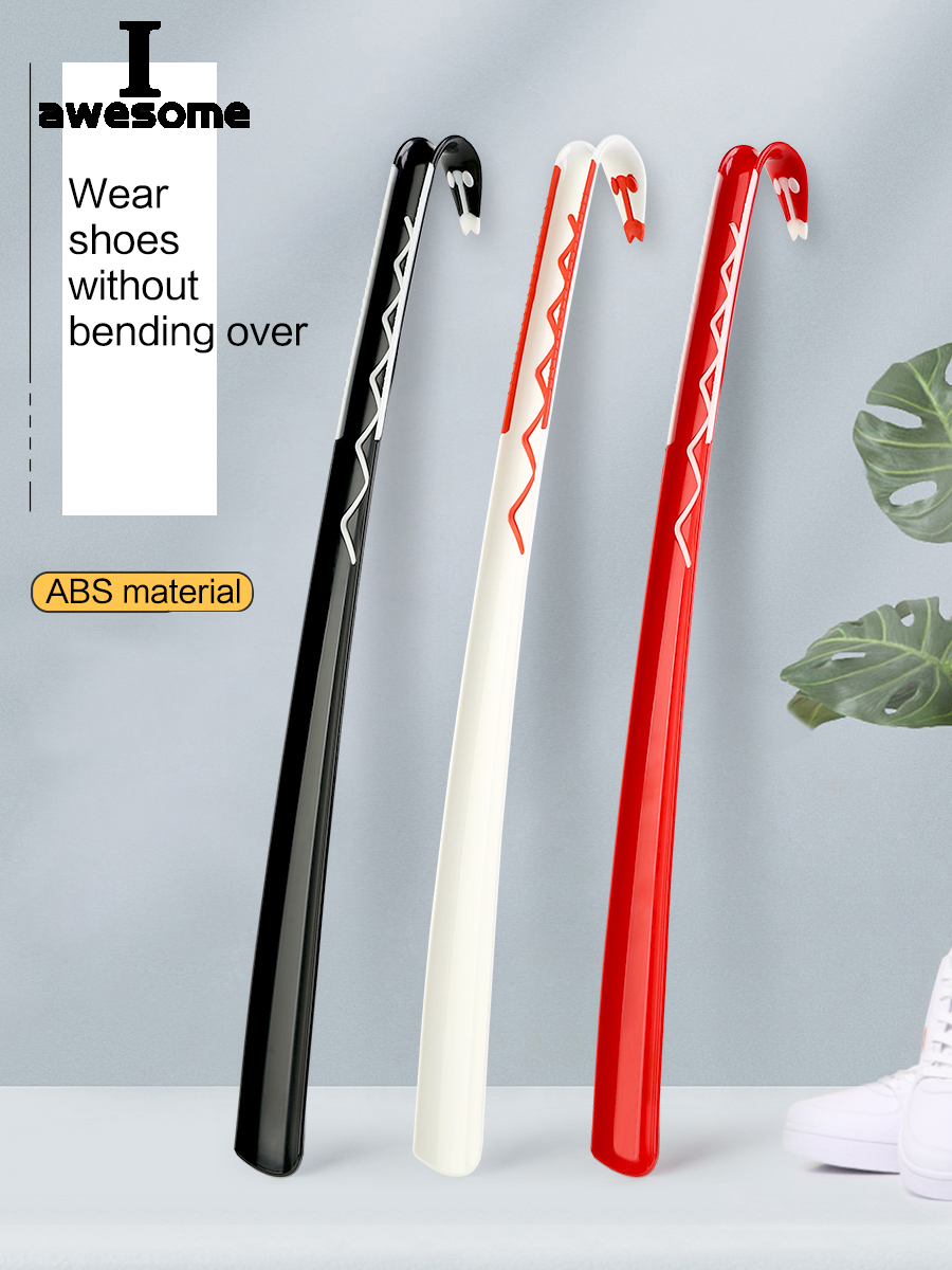 62 センチメートルプロフェッショナルトップグレード ABS プラスチック靴べらロングハンドル靴べら便利な靴リフターフックアップ靴スプーン家庭用妊娠中ツール