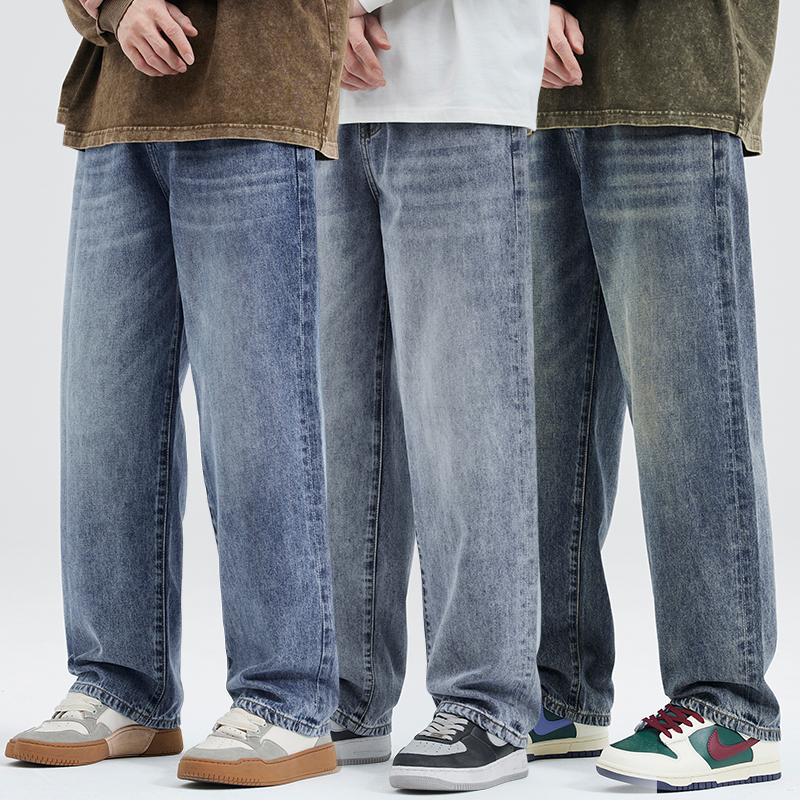 Y2k ヴィンテージだぶだぶのジーンズ男性ストレートファッションストリートルーズデニムズボン男性ブランド服オーバーサイズワイドパンツ韓国