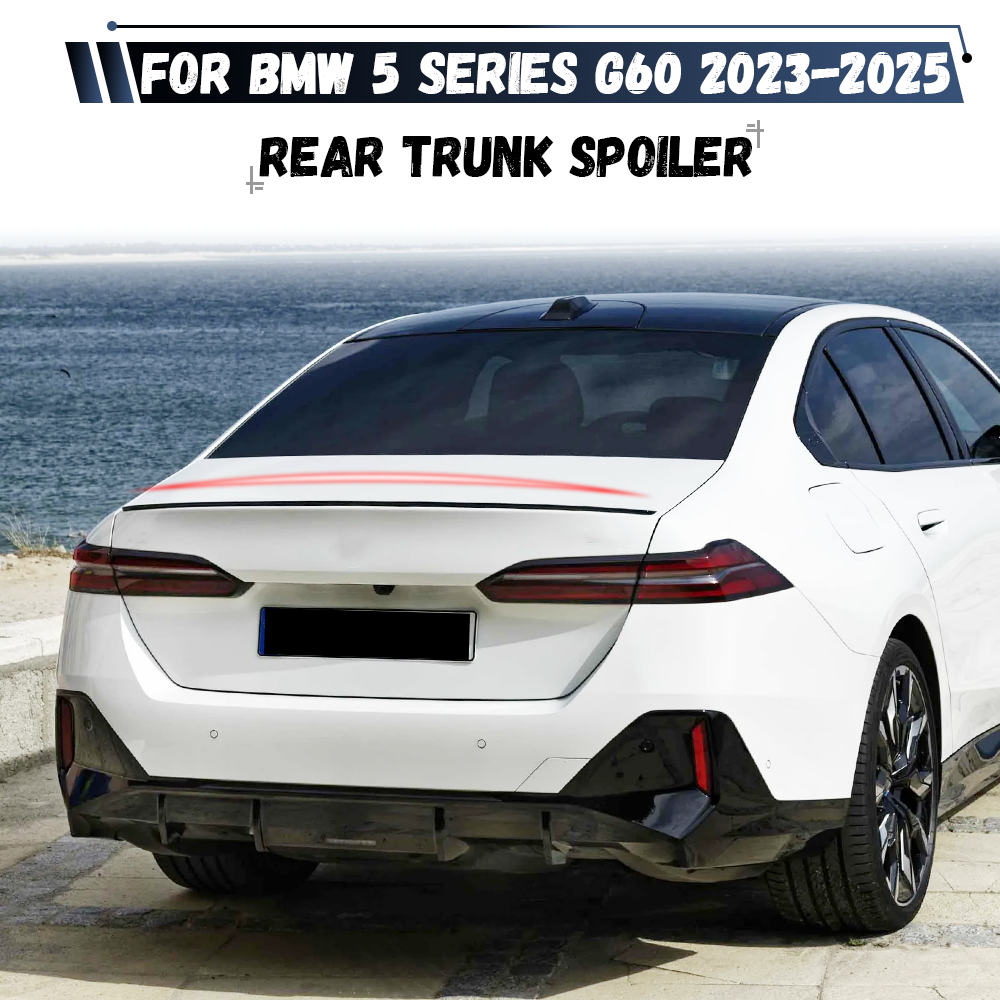 リアトランクスポイラーウイング外装ボディキット BMW 5 シリーズ G60 520d 520i 530i 530e 2023 2024 2025 テール固定翼リップ
