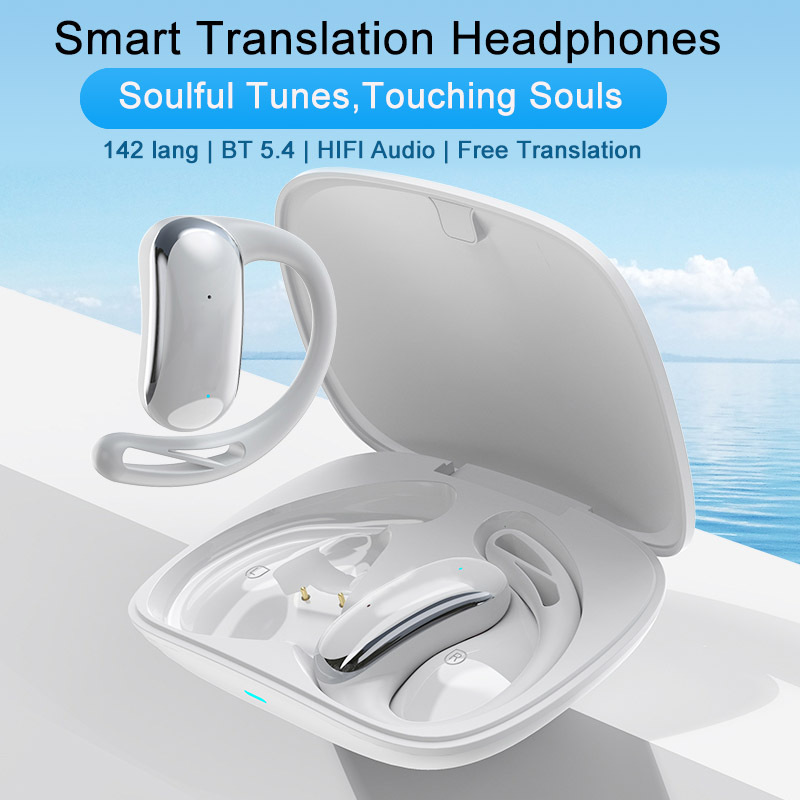 142言語 インテリジェント翻訳 イヤホン リアルタイム翻訳 ヘッドセット Bluetooth ワイヤレス同時翻訳 ヘッドフォン