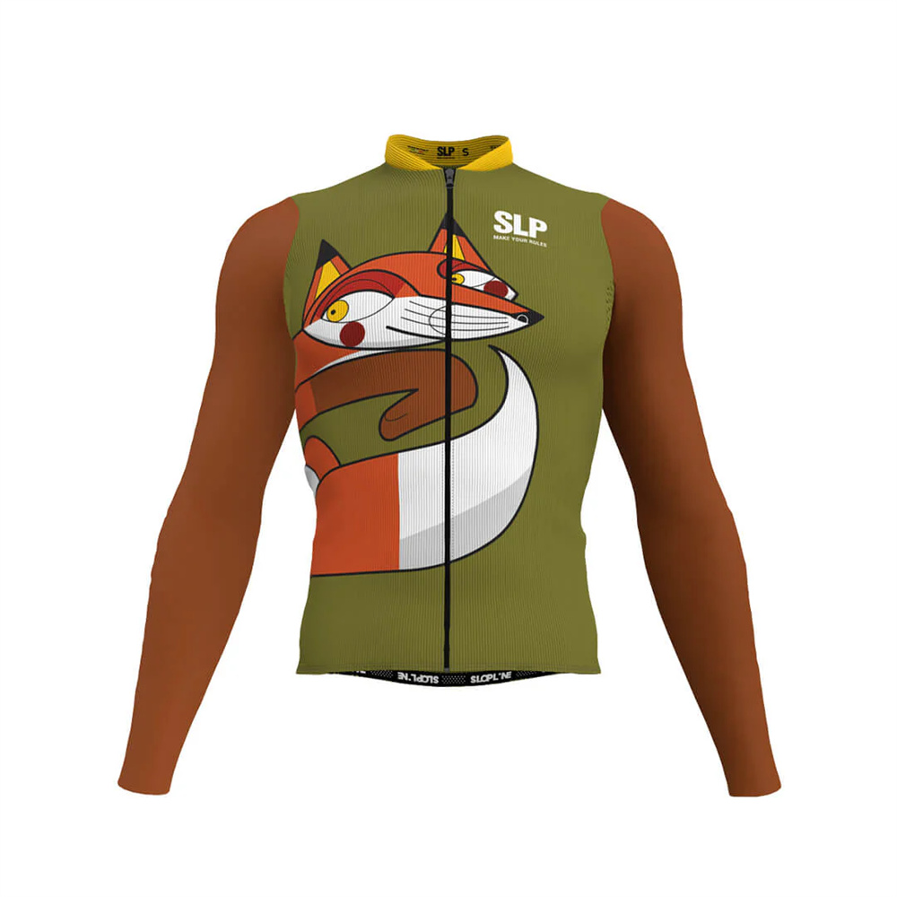 SLP 男性サイクリングジャージ屋外自転車ランニング長袖 MTB 服通気性薄いコートレーシングプロチームシャツ 2025