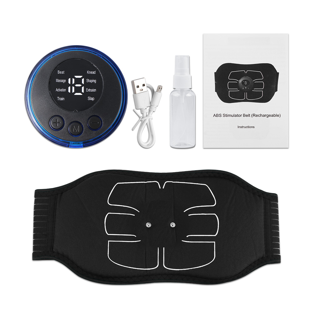 EMS 腹部マッサージウエストベルト筋肉トナースマート腹部筋肉トレーナーバックボディワークアウトトレーニングフィットネスマッサージ