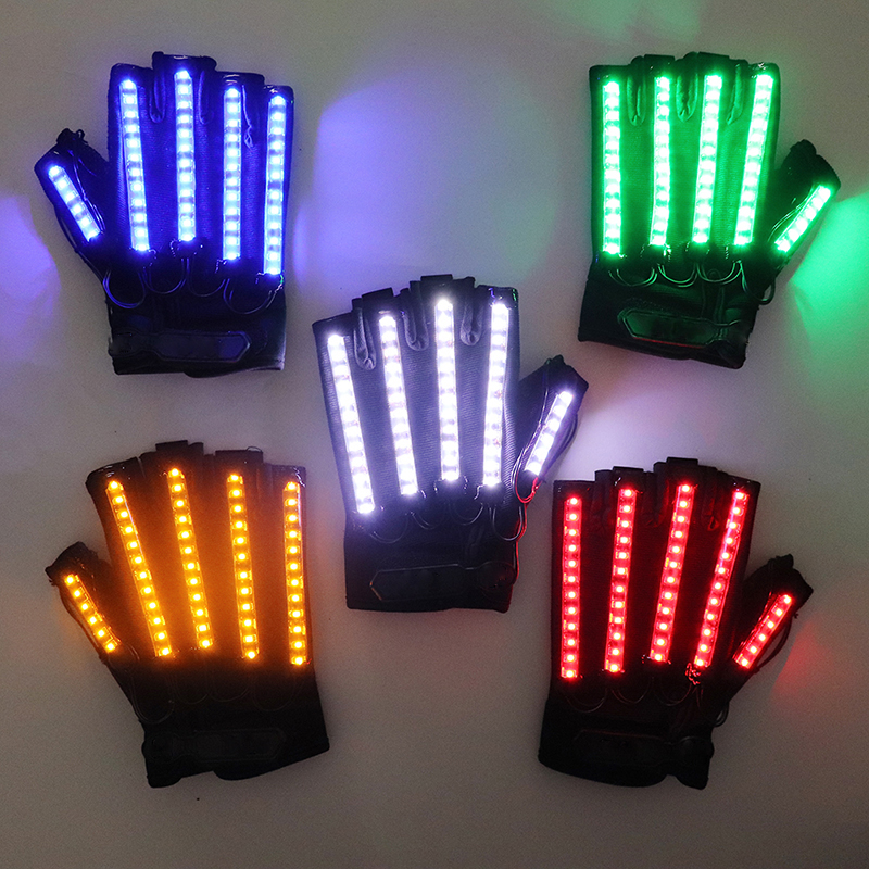 LED 手袋グローライトアップフィンガー照明ダンスパーティー装飾ステージパフォーマンスダンス歌手 DJ 発光小道具