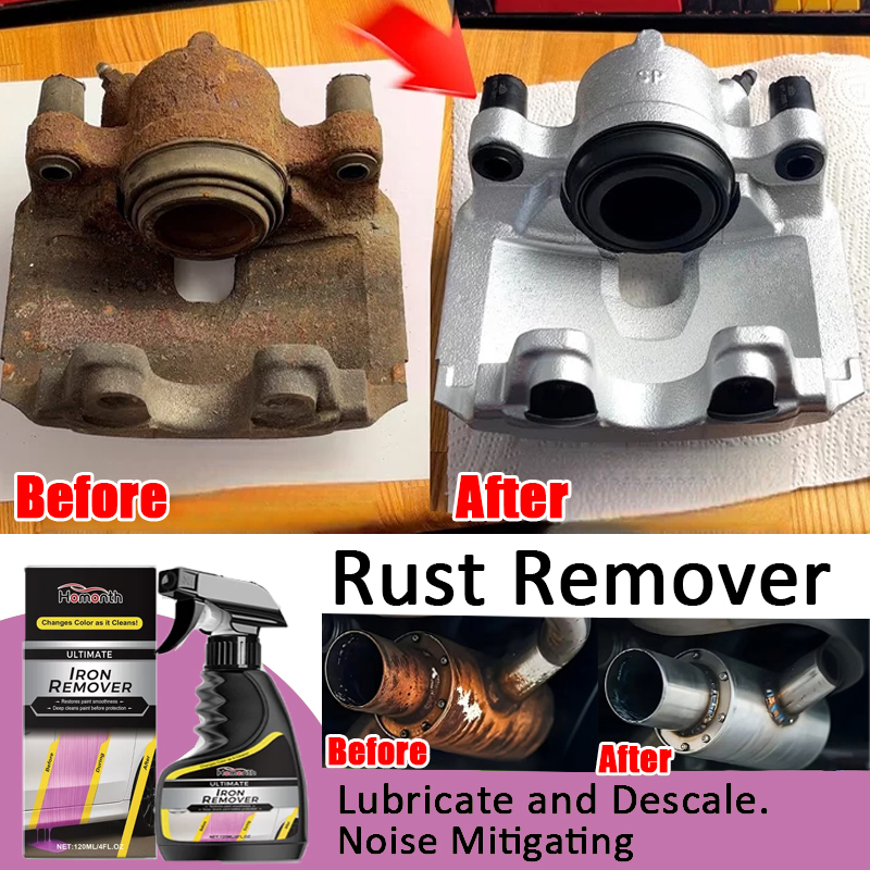 Car Wheel Rim Quick Rust Remover, Car Exhaust Pipe Rust Remover Spray Cleaner, Prevents Oxidation And Provides Care.