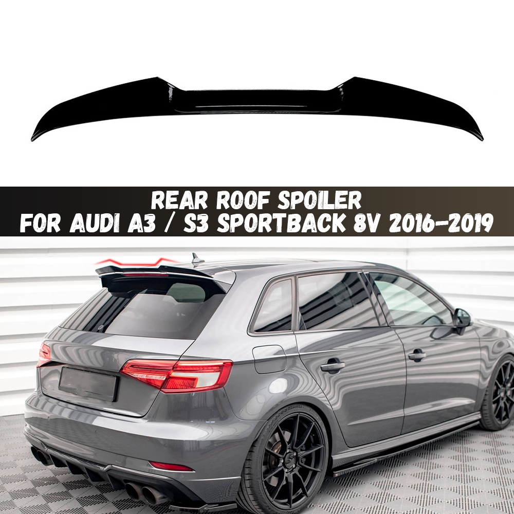 アウディ A3 S ライン S3 スポーツバック 8V 改築 2016-2019 リアトランクルーフスポイラーキャップリアトランクルーフリップスポイラー装飾チューニング