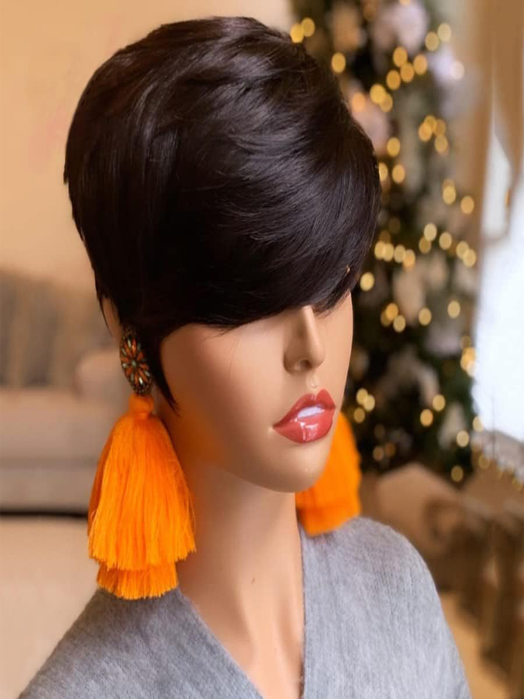 かつら ショートヘアスタイル かつら ショートヘア 黒人女性用かつら ショートピクシーカット 黒人女性用かつら ショートストレート 黒人女性用かつら