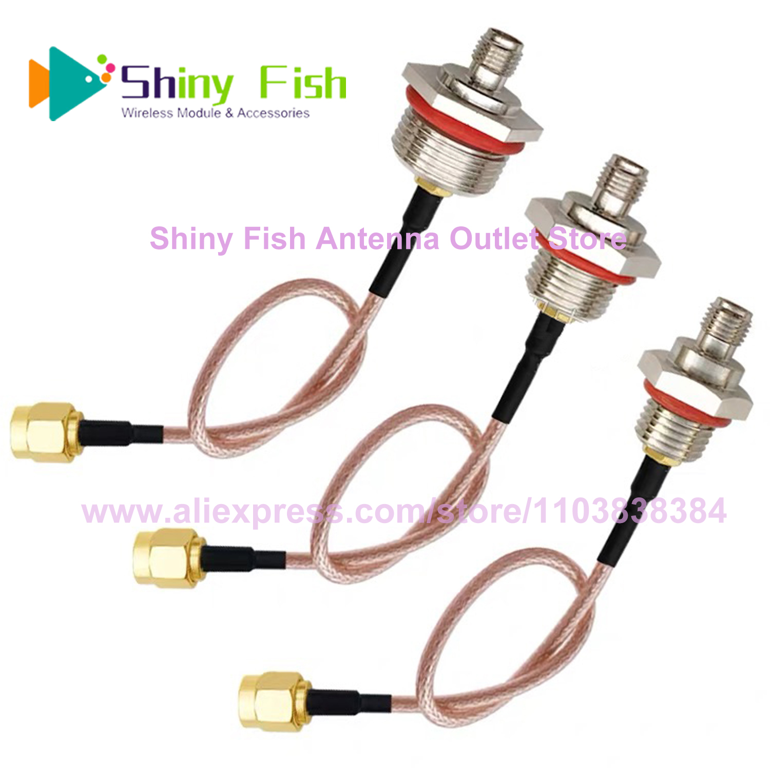 2 個 RG316 SMA オス - SMA メス RP-SMA 延長ケーブル M10 M12 M16 ピグテール AP 防水ボックスルーター用
