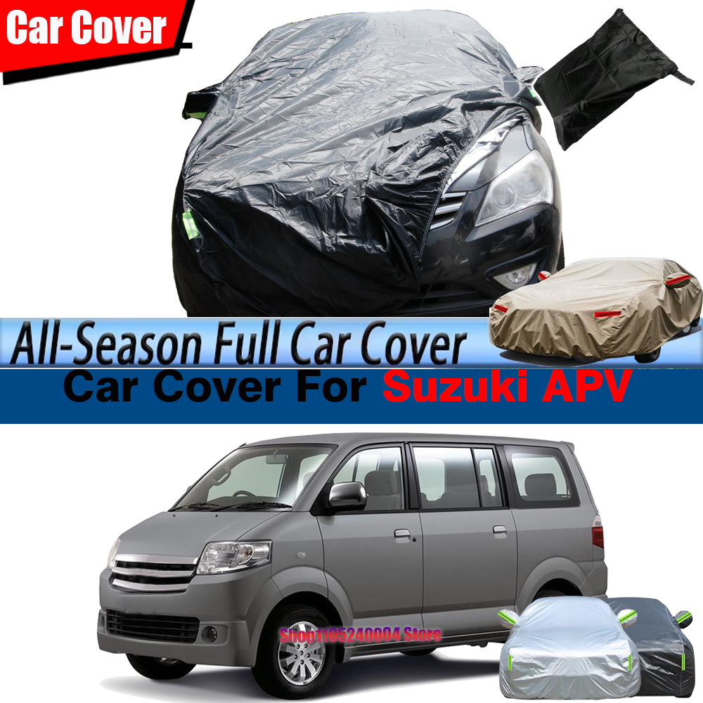 全天候フル車カバー抗 UV 雨雪塵霧保護スズキ APV 2014-2023