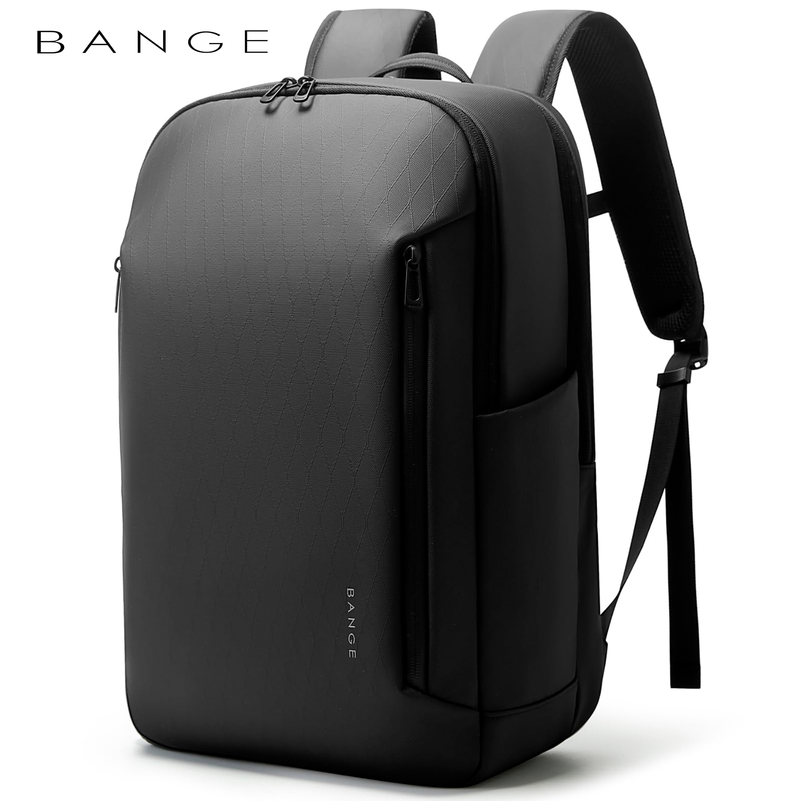 BANGE 新しいカジュアルマルチポケット大容量毎日 15.6 インチラップトップライト防水出張用広々とした男性のバックパック YKK 付き
