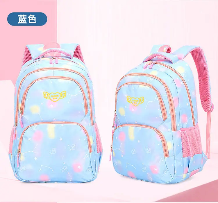 女の子整形外科スクールバッグ子宇宙飛行士印刷コンステラバックパック小学生女子子供の通学防水