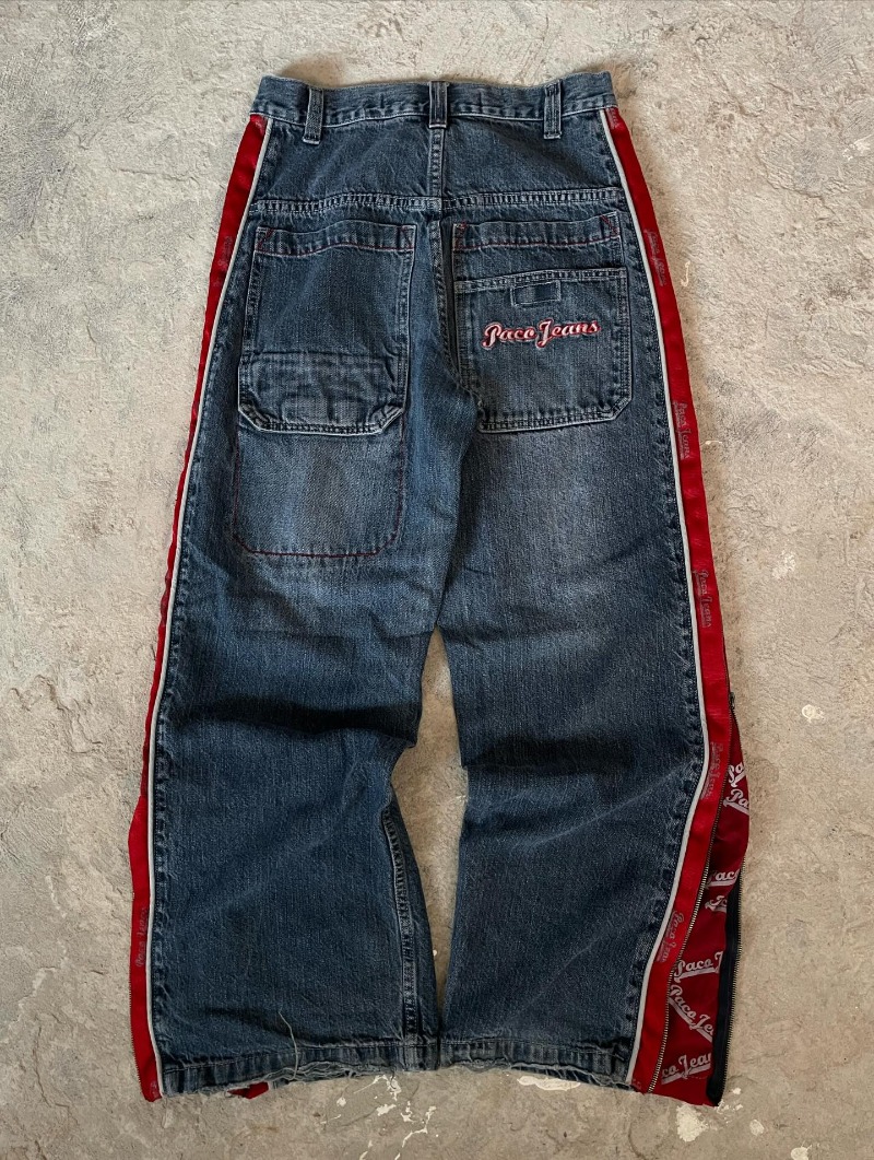 Vinatge Popular Casual Wild Letter Embroidered Baggy Jeans Women Y2K Gothic High Waist Straight Wide Leg Trousers