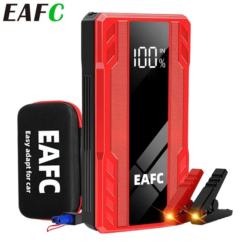 EAFC 1000A 車ジャンプスターター電源ポータブルパワーバンク 12VAuto 緊急スタートバッテリー始動装置ブースター LED ライト付き